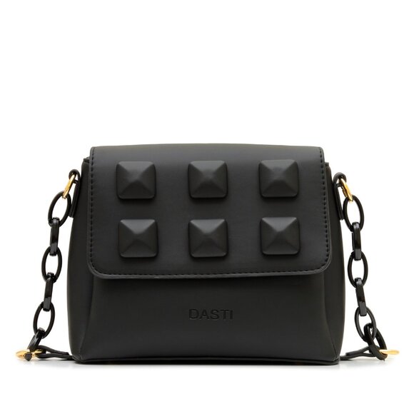 DASTI Studded Crossbody Handbag Black – Medium Size Purse + Yellow Option - Picture 6 of 9